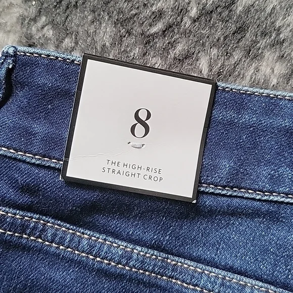 White House Black Market high rise straight crop jeans - Picture 3 of 4